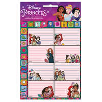 Disney Disney Hercegnők füzetcímke MATRICÁVAL 16 darabos