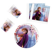Disney Disney Frozen Leaf, Jégvarázs party szett 36 darabos, 23 cm-es tányérral