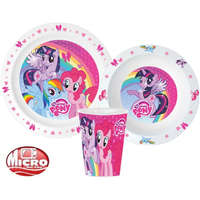 Hasbro Én kicsi Pónim étkészlet, micro műanyag szett 260 ml-es pohárral