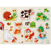 PRC Fogantyús fa puzzle, fogós puzzle, kirakó 30x23 cm - Állatos Nr1