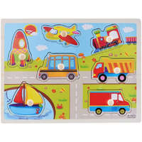 PRC Fogantyús fa puzzle, fogós puzzle, kirakó 30x23 cm - Földön vizen levegőben