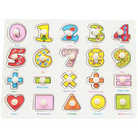 PRC Fogantyús fa puzzle, fogós puzzle, kirakó 30x23 cm - Számok Nr1