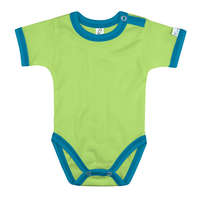 Kynga Kynga kivizöld-azúrkék rövid ujjú koraszülött baba body 44, 50, 56 cm