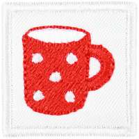 EU Ovis jel, Bölcsis jel, felvarrható, textilragasztóval felragasztható - Bögre