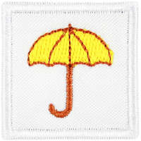 EU Óvodai jel selyemre hímzett - Esernyő