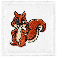 EU Ovis jel, Bölcsis jel, felvarrható, textilragasztóval felragasztható - Mókus