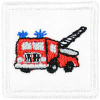 EU Ovis jel, Bölcsis jel, felvarrható, textilragasztóval felragasztható - Tűzoltóautó