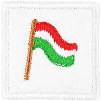 EU Óvodai jel selyemre hímzett - Zászló nemzeti színű