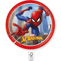 Marvel Spiderman Crime Fighter, Pókember papírtányér 8 DARABOS, 20 cm FSC Nr2