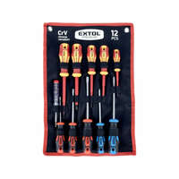 Extol EXTOL PREMIUM CSAVARHÚZÓ KLT. SZIGETELT 1000V+NEM SZIGETELT, 6+5DB ; FÁZISKERESŐVEL, MŰANYAG KÍNÁLÓ+NYLON TOK