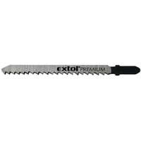 Extol EXTOL PREMIUM DEKOPÍRLAP, 5DB, BOSCH BEFOGÁS, HCS; 75×4,5×1,5MM, 2,5MM FOGTÁV, KÖSZÖRÜLT FOGAK, EGYENES ÉS ÍVES PUHAFÁHOZ, FAFORGÁCS
