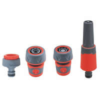 Extol EXTOL PREMIUM LOCSOLÓ ALAP SZETT, 3/4" TÖMLŐHÖZ; 4 DB (1DB SZÓRÓFEJ, 2 DB GYORSCSATLAKOZÓ, 1 DB KUPLUNG CSATLAKOZÓ 1/2"-3/4")