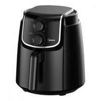 Midea MF-TN35D air fryer, forrólevegős fritőz, 3,5 literes sütőkosár, állítható hőmérséklet 200 °C-ig, 1500 W, fekete