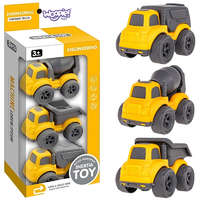 Woopie! Toys Woopie 3 az 1-ben építőipari járműkészlet – betonkeverő, dömper, kukásautó