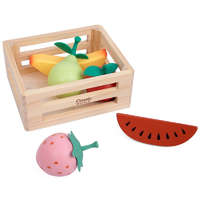 Classic World Classic World 6 db-os fa játék gyümölcsök kosárban