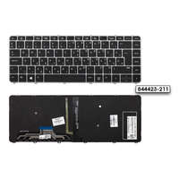 HP HP EliteBook Folio 1040 G3 gyári új háttér-világításos magyar szürke-fekete billentyűzet (844423-211)