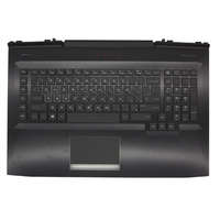 HP HP Omen 17T-AN0, 17-AN1, gyári új arab háttér-világításos fekete billentyűzet modul touchpaddal (150W, kis Center-Pin nyílás) (L14993-171)