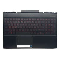 HP HP Omen 15-DC000, 15-DC100, 15T-DC000, 15T-DC100 gyári új belga fekete-piros háttér-világításos billentyűzet modul touchpaddal (L32774-A41)