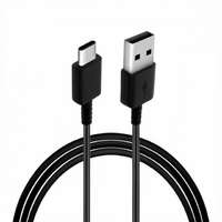 Samsung Samsung Gyári Galaxy S8, S9, S10, S20, S21, S22, S23, S24 USB to USB-C (Type-C) adat, töltőkábel kábel 1m, fekete (EP-DN975BBEGWW)