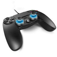 Spirit of Gamer Spirit of Gamer PGP Wired PS4, PS3 és PC USB Vezetékes Kontroller, Gamepad, Vibration, Fekete-Kék, 2m kábel (SOG-WXGP4)