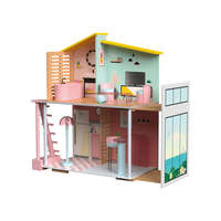 Playtive Playtive Álomszép Stella Fa Babaház, 2 szintes kihúzható terasszal (100357686)