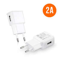 Laptophardware Univerzális 10W-os Apple és Samsung fehér USB-s telefon töltő (5V - 2A)