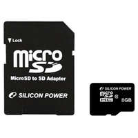 Silicon Power Silicon Power 8GB UHS-I MicroSDHC kártya + adapter (SP008GBSTH010V10SP)