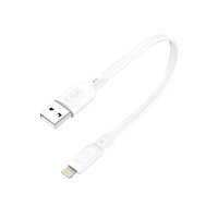 FONENG USB to Lightning 25cm rövid adat és töltőkábel kábel, fehér, Apple iPhone-hoz (Foneng - X107)