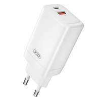Laptophardware Univerzális 65W GaN 2 USB portos Gyorstöltő (2db foglalattal: USB-A és USB-C)