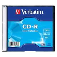 Verbatim Verbatim CD-R lemez 700MB, 80 perc, 52x sebesség, Slim tokban