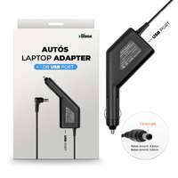 Samsung 19V 3.16A (60W) utángyártott új autós, szivargyújtós laptop töltő