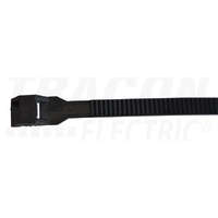 Tracon Tracon PA12 kábelkötegelő, UV-álló, fekete 300×9mm, D=25-80mm, PA12