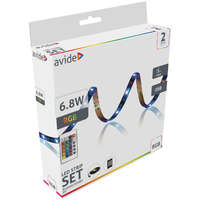 Avide Avide LED Szalag Bliszter 5V SMD5050 30LED RGB IP65 2m + IR 24 táv.