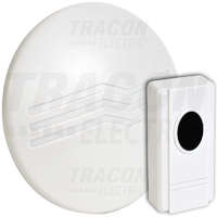 Tracon Tracon Vezeték nélküli csengő, kerek, 1 adó, 1 vevő 2×AA, 1×CR2032, IP44, 100m, 32 music