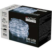 Entac Entac Karácsonyi IP44 200 PVC Bevonatú Micro LED CW 20m, hideg fehér