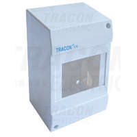 Tracon Tracon Falon kívüli elosztódoboz, ajtó nélkül 1×4 modul, IP40, (H×W×D=130×82×62mm)