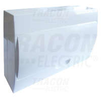 Tracon Tracon Falon kívüli elosztódoboz, fehér ajtóval, N/PE sínnel 1×18 modul, IP40, (H×W×D=220×365×75mm)