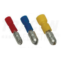 Tracon Tracon Szigetelt hengeres csatlakozó dugó, elektrolitréz, kék 2,5mm2, (d1=2,2mm, d2=5mm), PVC