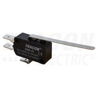 Tracon Tracon Helyzetkapcsoló, mikro, rugószáras 1×CO 10(3)A/230V, 52mm, 6,3x0,8 mm, IP00