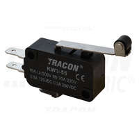 Tracon Tracon Helyzetkapcsoló, mikro, karos-görgős 1×CO 10(3)A/230V, 28mm, 4,8x0,8 mm, IP00