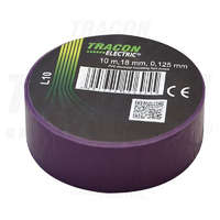Tracon Tracon Szigetelőszalag, lila 10m×18mm, PVC, 0-90°C, 40kV/mm