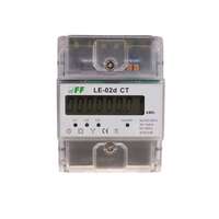 F&amp;F F&F Fogyasztásmérő DIN sínre, 3 fázisú áramváltós, x/5, áttétel: 5-6000, LCD, DIN