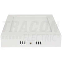 Tracon Tracon Falon kívüli, négyzetes LED lámpatest, fehér 220-240 VAC; 12 W; 800 lm; 170×170×39mm, 4000K; IP20, EEI=A