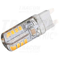 Tracon Tracon Szilikon házas LED fényforrás 230 VAC, 3 W, 2700 K, G9, 180 lm, 360°, EEI=A+