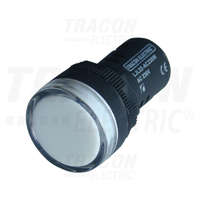 Tracon Tracon LED-es jelzőlámpa, fehér 230V AC/DC, d=16mm