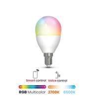 Dura DURA SMART LED Round 5W RGB+W E14 kisgömb, wifi, Bluetooth, Amazon Alexa, Google Voice Assistant