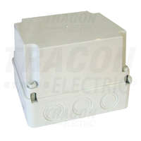 Tracon Tracon Műanyag doboz, kikönnyített, világos szürke, teli fedéllel 190×145×140mm, IP55
