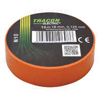 Tracon Tracon Szigetelőszalag, narancs 10m×18mm, PVC, 0-90°C, 40kV/mm