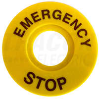 Tracon Tracon EMERGENCY STOP lap d=60mm; h=2mm; ABS