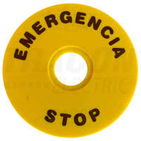 Tracon Tracon EMERGENCY STOP lap d=90mm; h=2mm; ABS